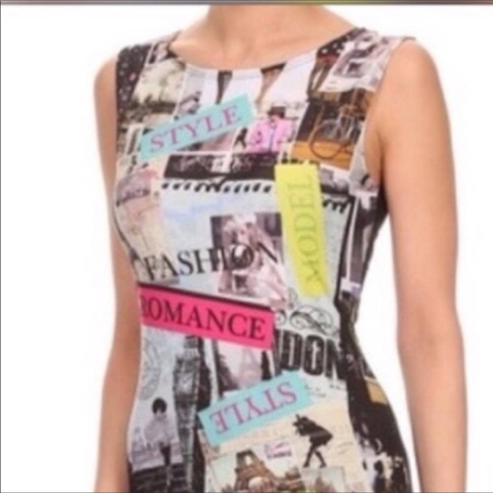 Magazine Colorblock Bodycon Mini Dress - Picture 3 of 5